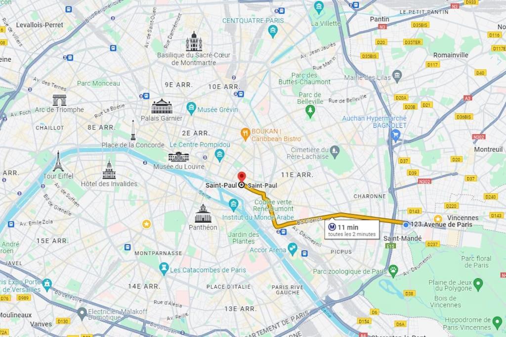 Superbe Appartement Terrasse 75M Paris Saint-Mandé Kültér fotó